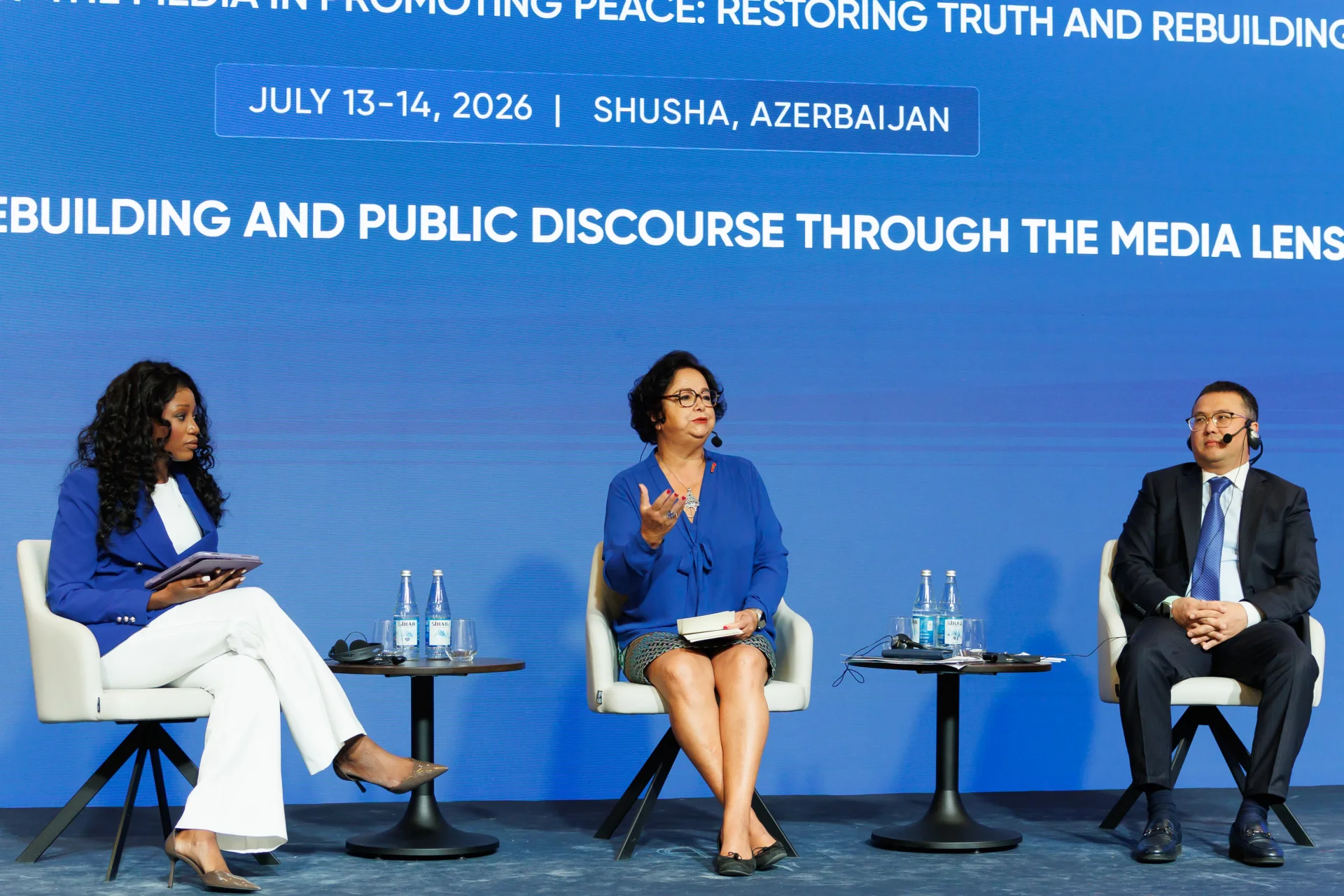4-cu Susa Qlobal Media Forumunda “Media obyektivinde sulh quruculugu ve ictimai diskurs” movzusunda ilk panel muzakire kecirilib