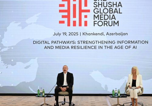 3-cu Susa Qlobal Media Forumunun istirakcilari ile gorus kecirilir