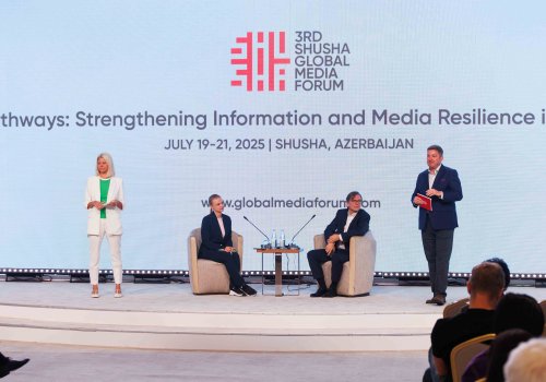 A one-on-one discussion on &quot;Journalism in the AI Era: Preserving Truth Amid Automation&quot; as held at the 3rd Shusha Global Media Forum